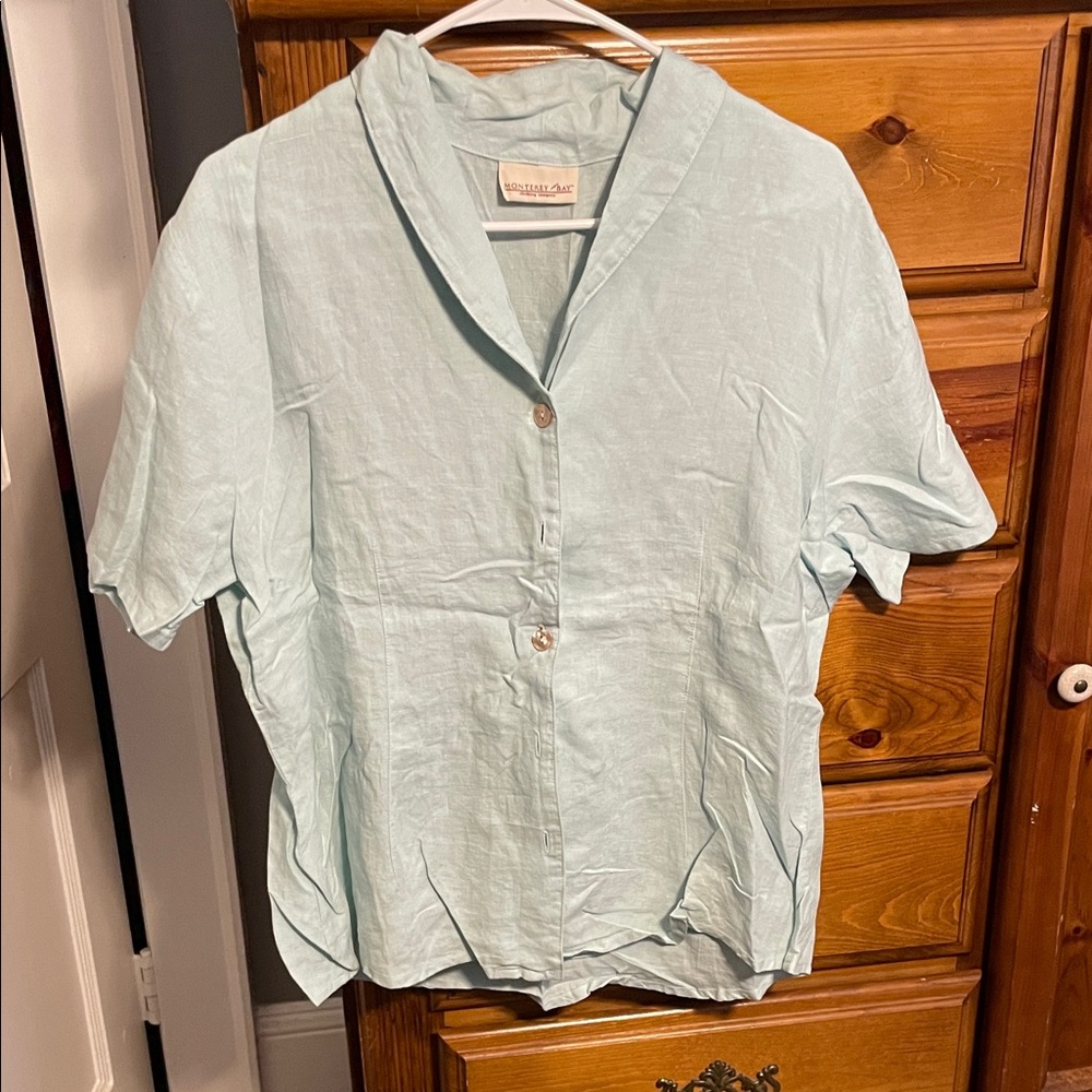 Monterey Bay Light Blue Button Down Shirt